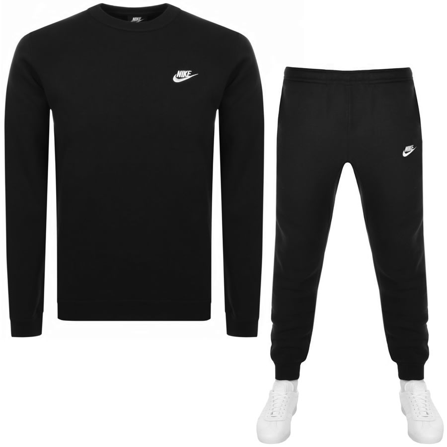 Alternative Image for ProductNike Crew Neck Club Tracksuit Black1